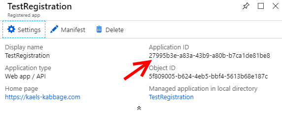 Get the service connection ID (App registration ID)