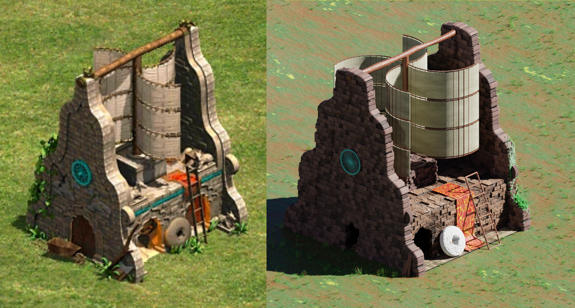 Comparison to reference, Age of Empires Mill