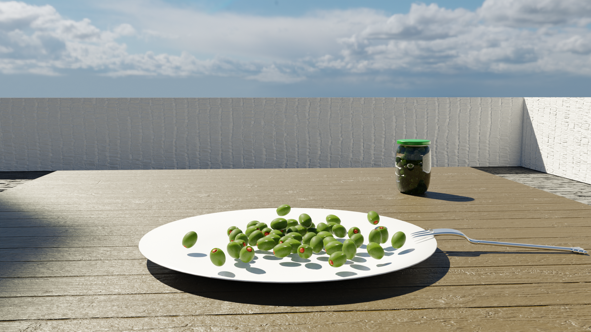Olives on a plate!